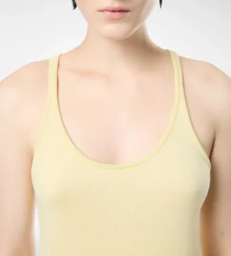 Merino Pique Sleeveless Short Tank Dress