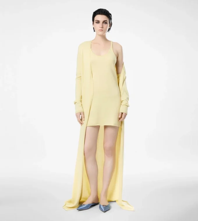 Merino Pique Sleeveless Short Tank Dress