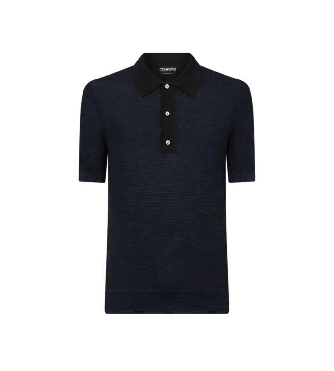 Merino Wool Bi-Colour Polo