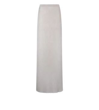 Micro Sequins Embellished Rib Long Skirt