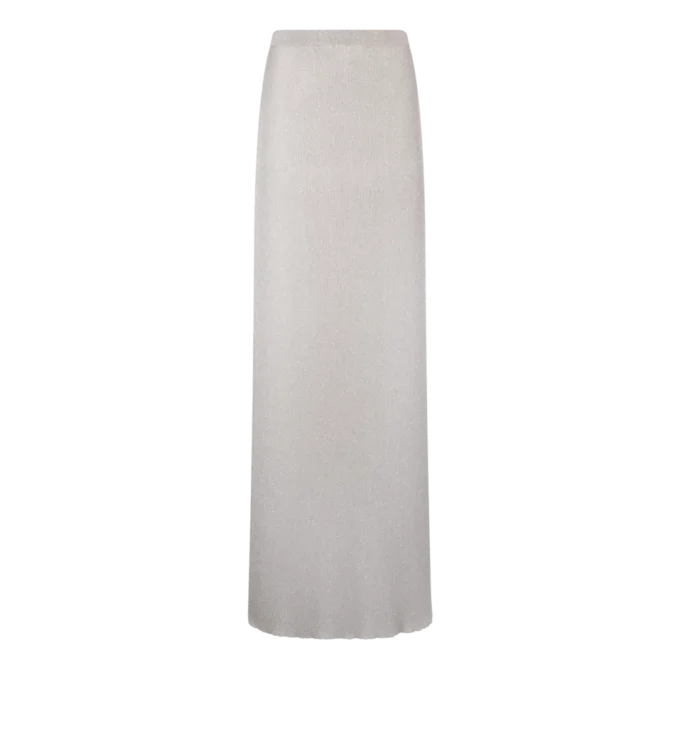Micro Sequins Embellished Rib Long Skirt Micro Sequins Embellished Rib Long Skirt