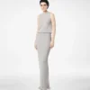 Micro Sequins Embellished Rib Long Skirt Micro Sequins Embellished Rib Long Skirt