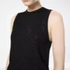 Micro Sequins Embellished Rib Relaxed Tank