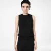 Micro Sequins Embellished Rib Relaxed Tank