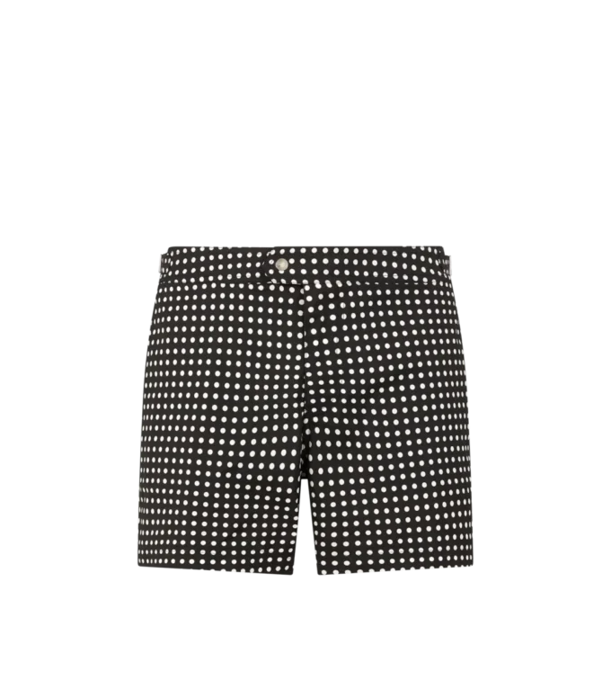 Mid Dot Print Nylon Swim Short