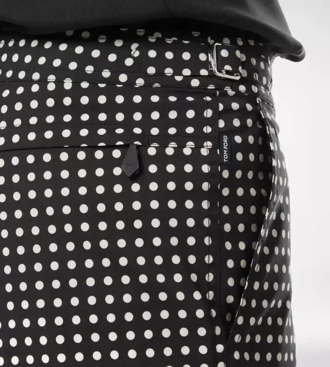 Mid Dot Print Nylon Swim Short