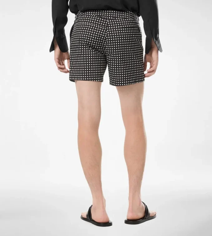 Mid Dot Print Nylon Swim Short