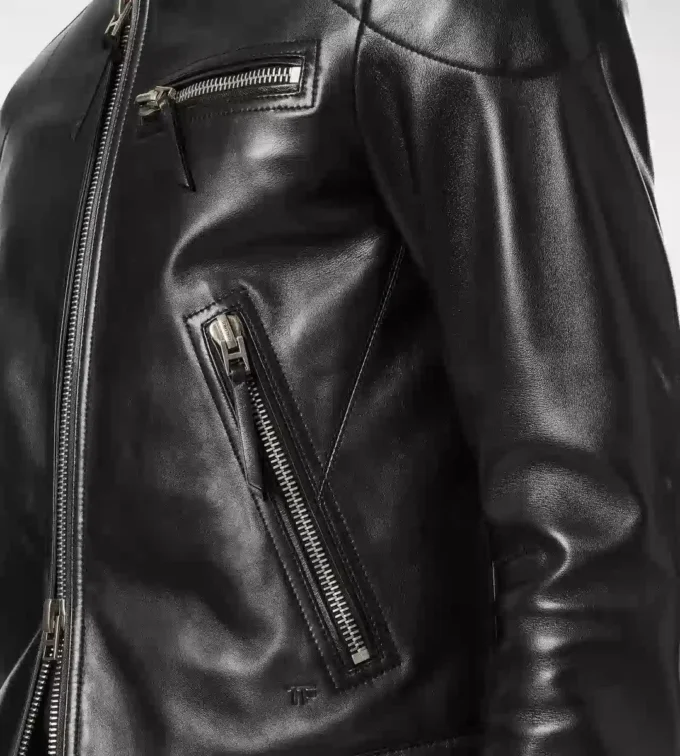 Nappa Grain Leather Biker