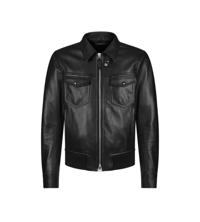 Nappa Grain Leather Collar Blouson