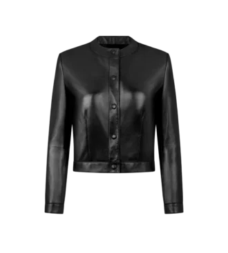 Nappa Leather Cardigan Jacket