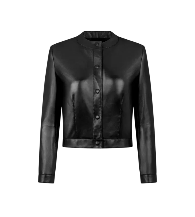 Nappa Leather Cardigan Jacket