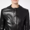 Nappa Leather Cardigan Jacket