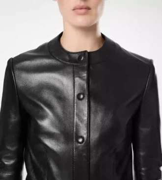 Nappa Leather Cardigan Jacket
