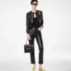 Nappa Leather Cardigan Jacket