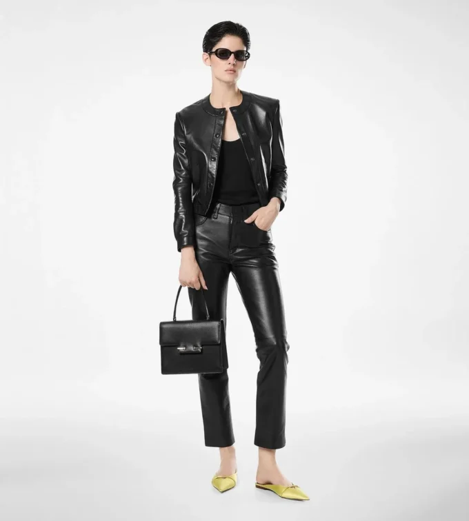 Nappa Leather Cardigan Jacket