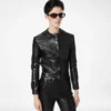 Nappa Leather Cardigan Jacket