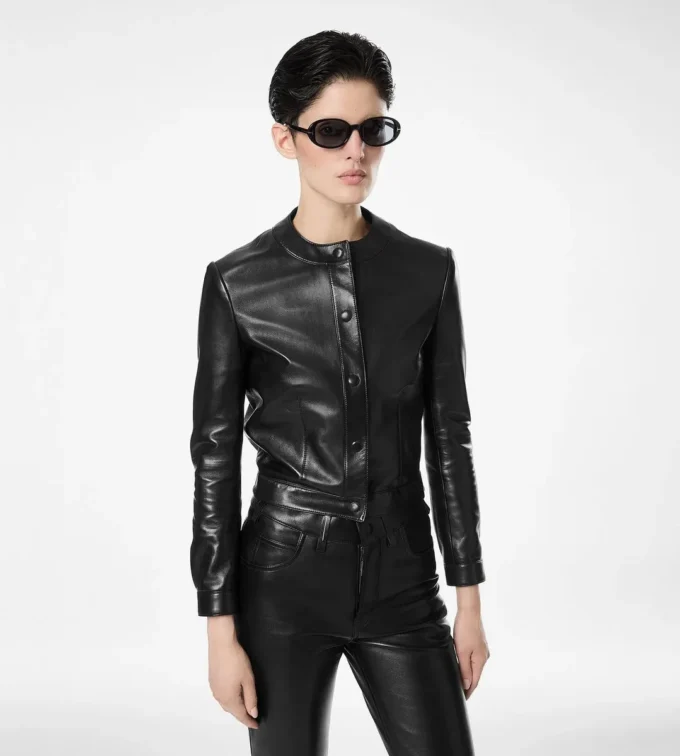 Nappa Leather Cardigan Jacket