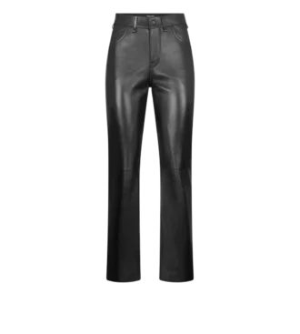 Nappa Leather Five-Pocket Pants with Tf Debossed Logo