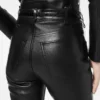 Nappa Leather Five-Pocket Pants with Tf Debossed Logo
