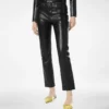 Nappa Leather Five-Pocket Pants with Tf Debossed Logo