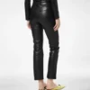 Nappa Leather Five-Pocket Pants with Tf Debossed Logo
