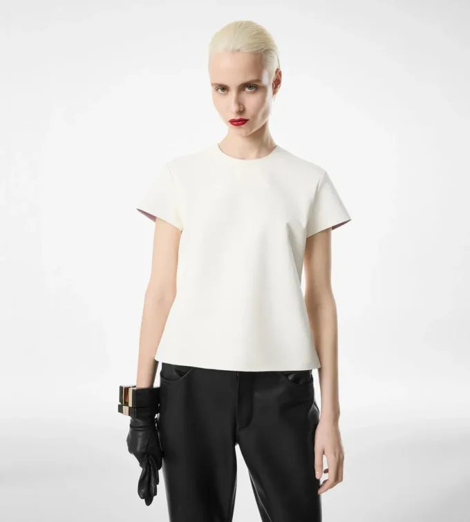 Nappa Lux and Washed Duchesse T-Shirt Nappa Lux and Washed Duchesse T-Shirt