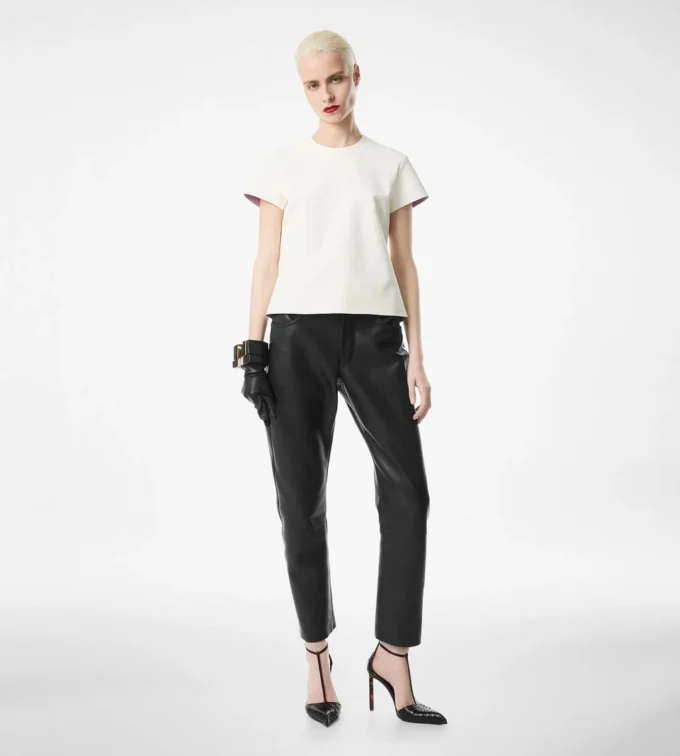 Nappa Lux and Washed Duchesse T-Shirt Nappa Lux and Washed Duchesse T-Shirt