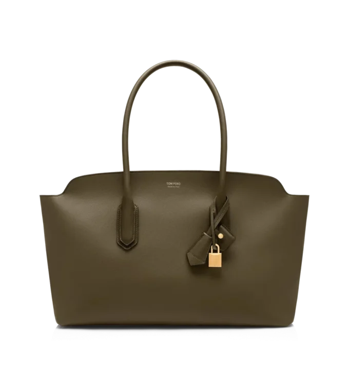 Natural Grain Leather Alexander Large Shoulder Bag