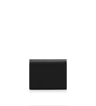 Natural Grain Leather Padlock Compact Wallet
