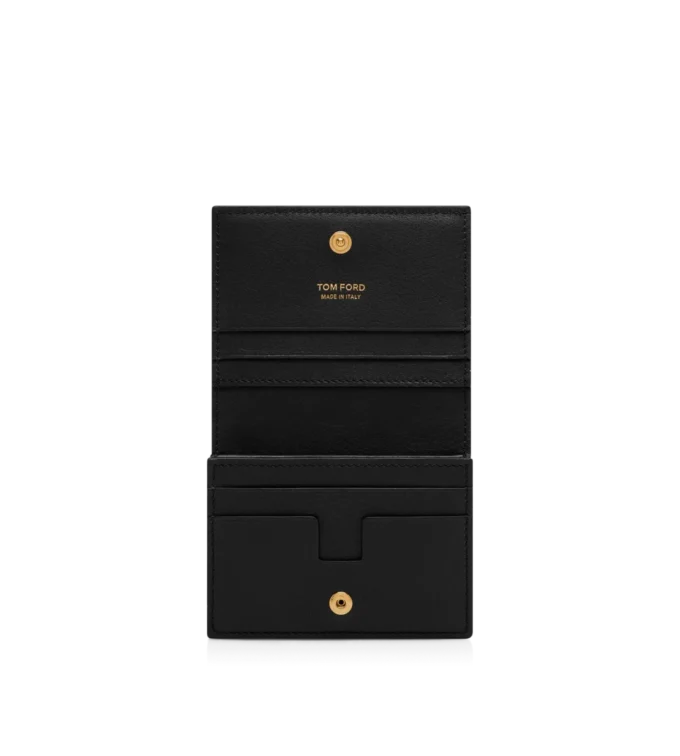 Natural Grain Leather Padlock Compact Wallet Natural Grain Leather Padlock Compact Wallet