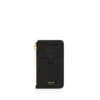 Natural Grain Leather Padlock Zipped Card Holder