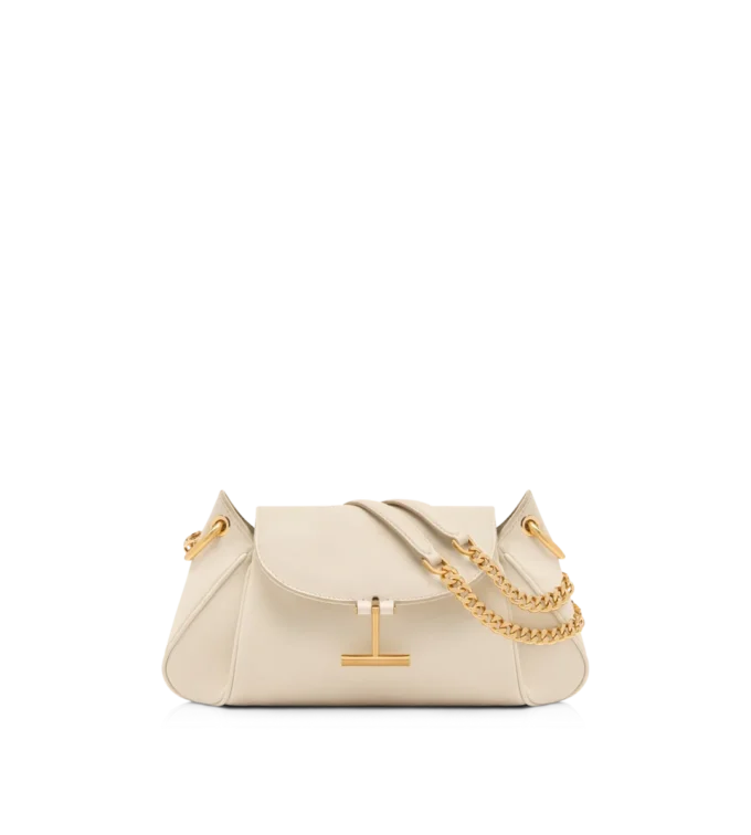 Natural Grain Leather Tara Chain Shoulder Bag