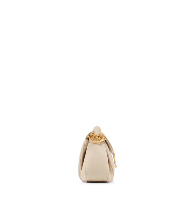 Natural Grain Leather Tara Chain Shoulder Bag