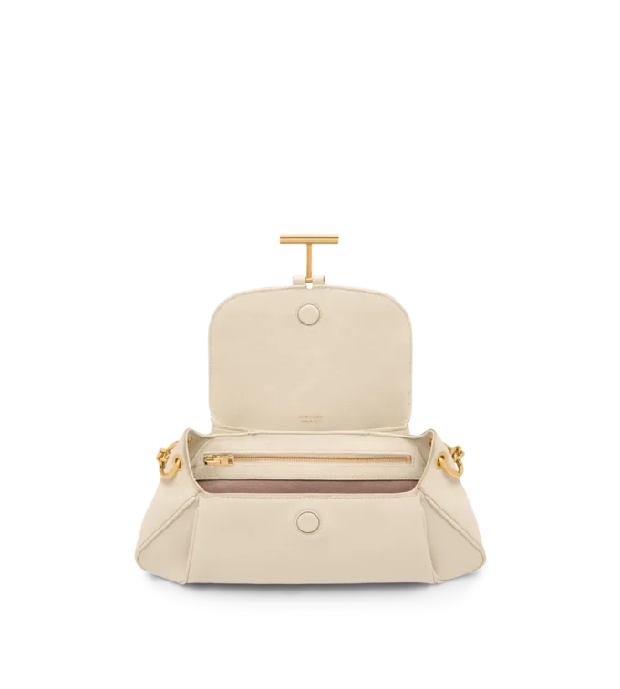Natural Grain Leather Tara Chain Shoulder Bag