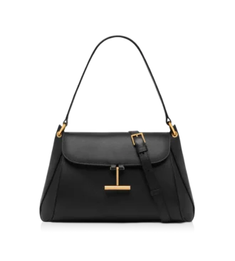 Natural Grain Leather Tara Medium Shoulder Bag