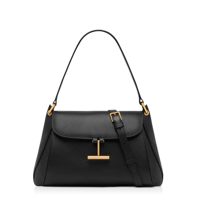 Natural Grain Leather Tara Medium Shoulder Bag Natural Grain Leather Tara Medium Shoulder Bag
