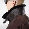 Nylon Shearling Collar Flight Bomber Nylon Shearling Collar Flight Bomber