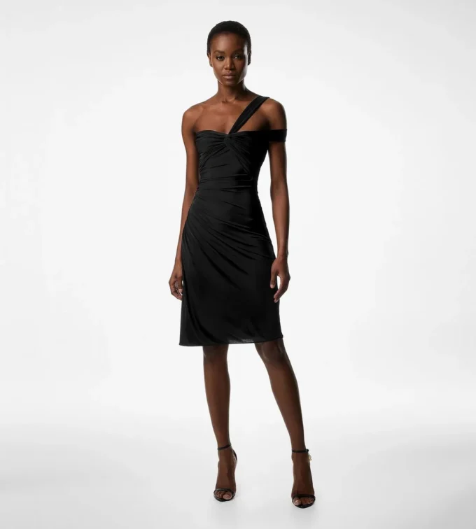 One Shoulder Twist Front Cocktail Dress One Shoulder Twist Front Cocktail Dress