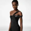 One Shoulder Twist Front Evening Dress One Shoulder Twist Front Evening Dress