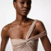 One Shoulder Twist Front Evening Dress One Shoulder Twist Front Evening Dress