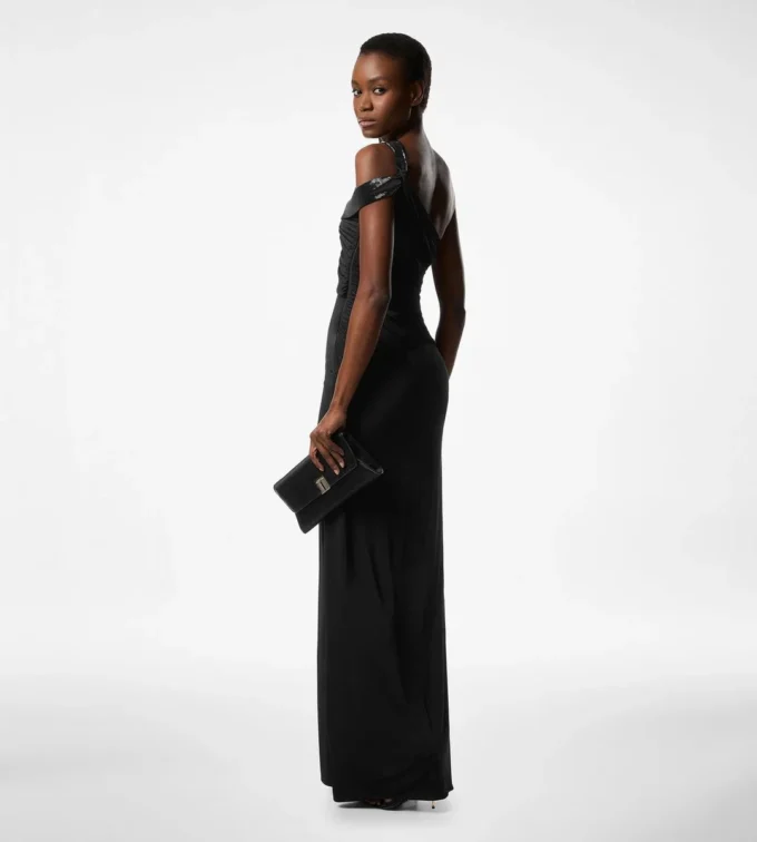 One Shoulder Twist Front Evening Dress One Shoulder Twist Front Evening Dress