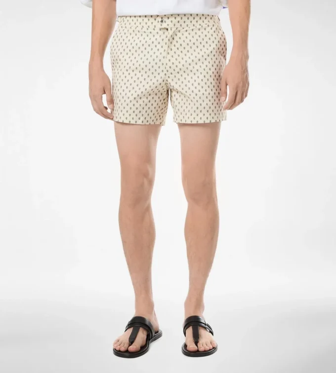 Paisley Print Nylon Swim Short