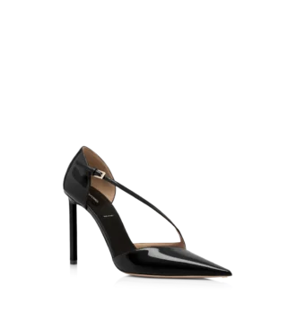 Patent Leather Asymmetric Pump