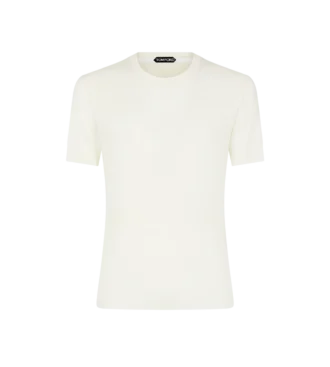 Placed Rib Crew Neck T-Shirt