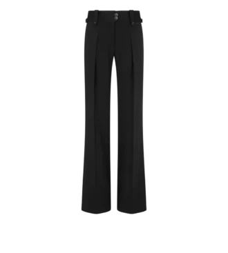 Pleated Wide Leg Silk Pants