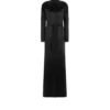 Polka Dot Jacquard Long Belted Military Dress Polka Dot Jacquard Long Belted Military Dress