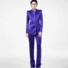 Polka Dot Jacquard Double Breasted Peak Lapel Jacket Polka Dot Jacquard Double Breasted Peak Lapel Jacket