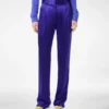Polka Dot Jacquard Pleated Straight Pants