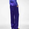 Polka Dot Jacquard Pleated Straight Pants