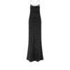 Polka Dot Silk Crepe Camisole Evening Dress with Lace Detail
